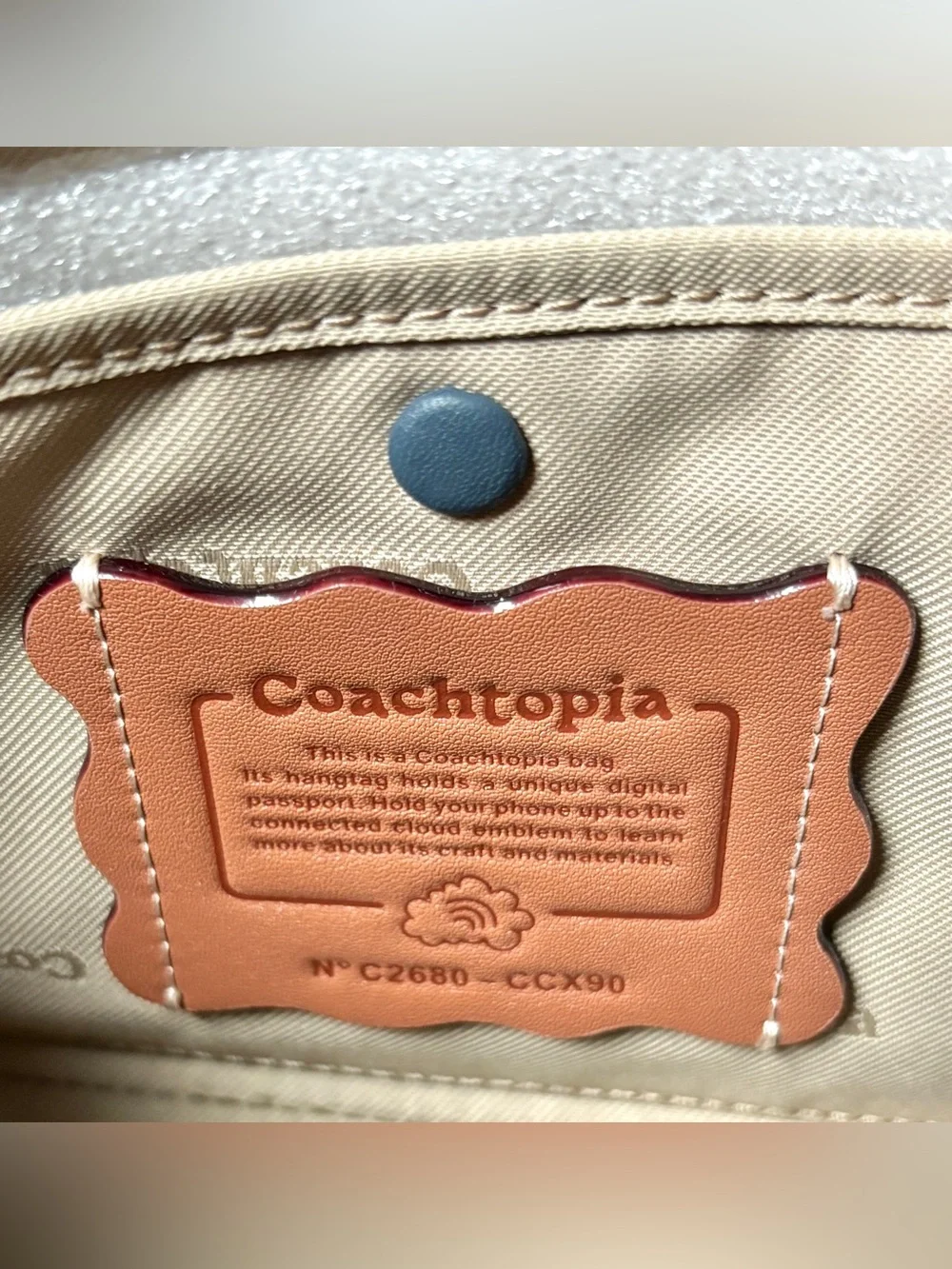 New LIMITED Coach Coachtopia Cargo Shoulder Bag in Signature Blue Denim - Picture 13 of 14